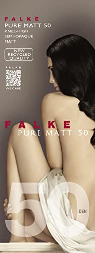 Image of FALKE Womens Pure Matt 50 Den Plain Semi-opaque 1 Pair