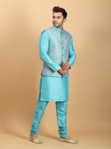Image of Ethluxis Men Kurta Pyjama Jacket Set