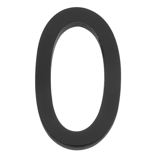 QUARKZMAN Números de Casa de 3 Pulgadas 3D Pegatinas de Pared de Espejo de Número de Acrílico Autoadhesivas Decoración Adhesivo de Arte para Hogar DIY Número 0 Negro