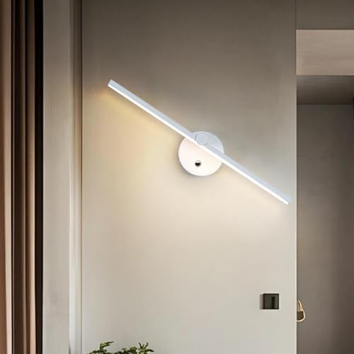 Apliques de pared LED moderno de 50cm con interruptor y luz cálida para dormitorio 2