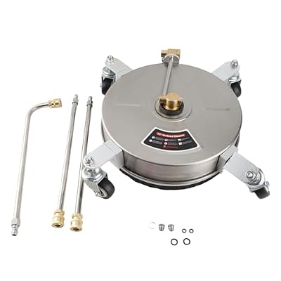 Odorkle 13 Inch Pressure Washer Attachment, Undercarriage Cleaner with 4000PSI 4 Wheels for Lane Terrace Sidewalk Concrete