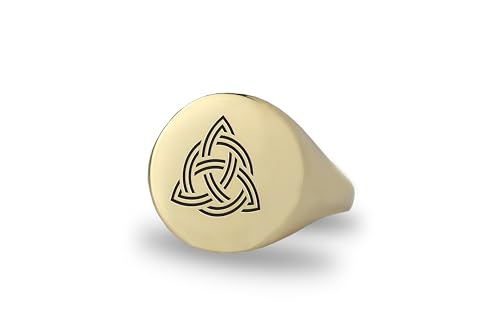 Bague Chevalière Trinité Gravée et personnalisée en acier inoxydable pour homme