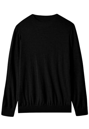 Men's O-Neck Sweater Autumn Winter Rollneck Warm 100 Merino Pure Wool2