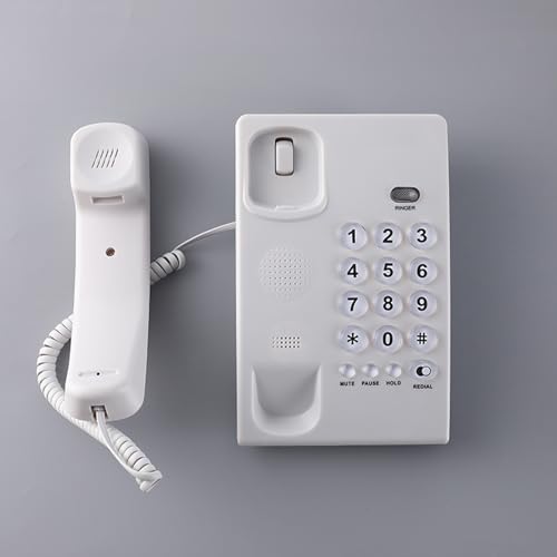 Teléfono fijo con cable y botones grandes para casa miniatura 6