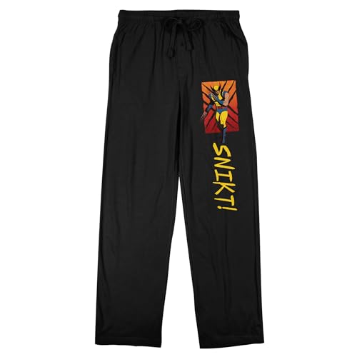 X-Men '97 (Disney+) Wolverine Snikt! Men's Black Sleep Pajama Pants