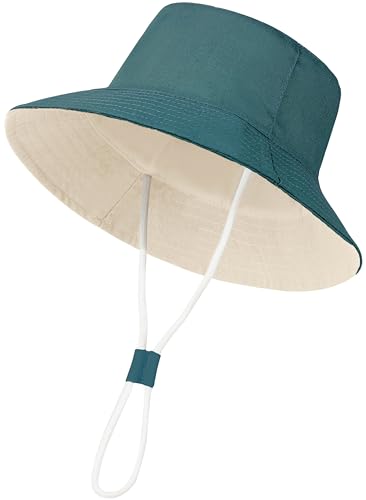 Baby Boy Sun Hat Toddler Bucket Beach Hat Girl UPF 50+ Cotton Linen
