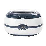 Pulitore ad ultrasuoni per uso domestico 35W Pulitore multifunzionale per occhiali 12V Pulitore automatico per orologi,Grey