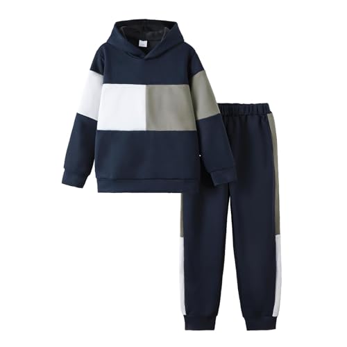 KIMI BEAR Boys Clothes Size 13-14 Teen Boy Clothes Fall Winter Outfits Fleece Sweatshirt Pullover Tops Jogging Sweatpants Boys' Tracksuit Kids Fashion Outfits