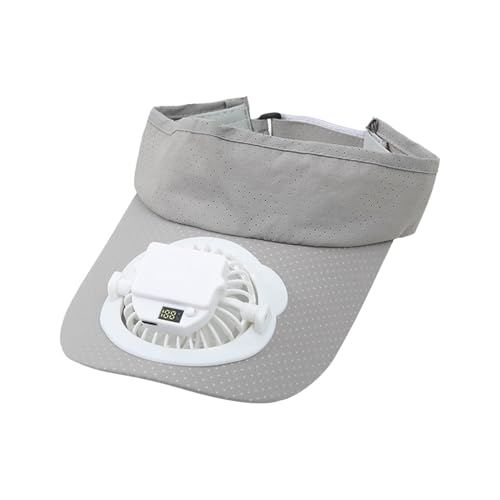 Sombrero con ventilador, visera ajustable de carga USB con ventilador, accesorio deportivo novedoso para deportes, cortar el césped, viajes, verano, trabajo, construcción, vacaciones, senderismo, golf