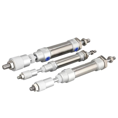 Mini cilindro neumático ajustable MAJ en acero inoxidable con bore de 25mm 4