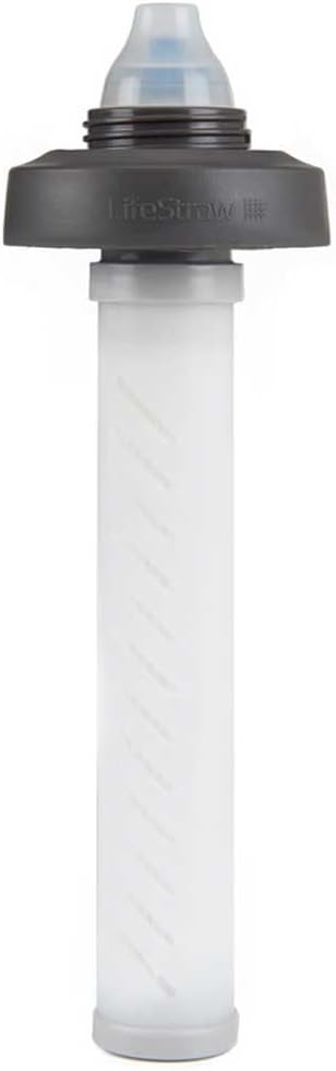 LifeStraw Universal Water Filter Bottle Adapter Kit Fits Select Bottles from Hydroflask, Camelbak, Kleen Kanteen, Nalgene and More, White