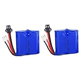 Contenido del paquete: 2 baterías de litio de 7,4 V y 600 mAh.