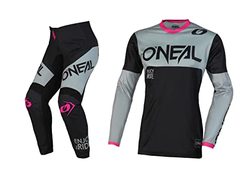 O'neal 2023 Womens Element Racewear V.23 Offroad Jersey Pant Combo Black/Pink (Womens Small / 3/4) #TOP15