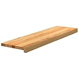 Eleganz Treppenstufen aus Massivholz Eiche, 20 STK. 90x30x2 cm Hellbraun - Langlebige und natürliche Stufen für Innen- und Außenbereich, ideal für Treppen und Terrassen