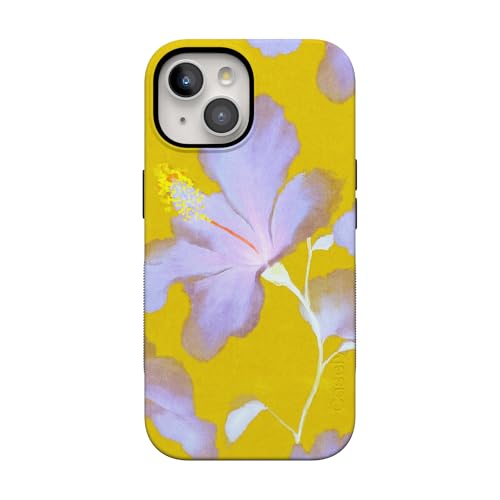 Casely iPhone 15 Case | Sunwashed Painted Floral | Hibiscus Haze | Bold Protective Design | Compatible with MagSafe