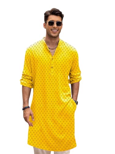 Image of BE ACTIVE Cotton Kurta for Men | Traditional and Classy Design | Indian Kurta | Full Sleeve Kurta
