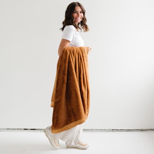 Image of SARANONI Luxury Lush Kids Blanket | Ultra-Soft & Cozy Plush Comfy Blankets for Kids & Teens | Camel - 40 inch x 60 inch