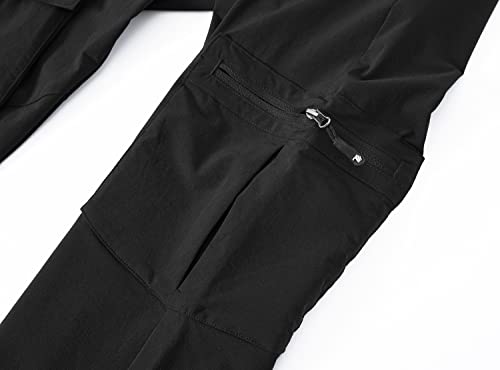 Ysento Women'S Hiking Pants Lightweight Stretch Quick Drying Upf 50 Camping Travel Work Cargo Pants 6 Pockets Black Size M thumb #5