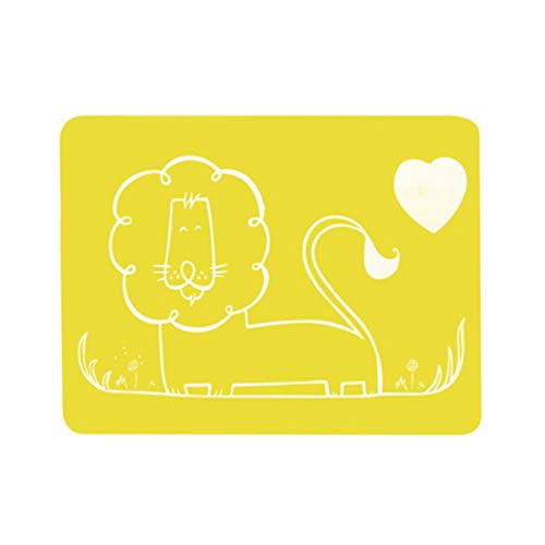 1PC Jogo americano infantil de silicone antiderrapante flexível com padrão de leão 40 x 30 cm prátic