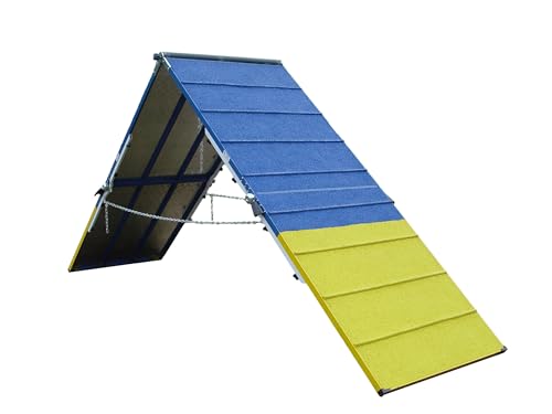 Rubber Surface Dog Agility A-Frame 7' Blue/Yellow