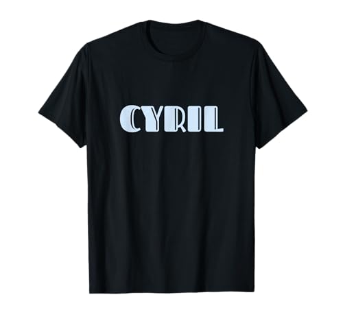 First Name Cyril Vintage Art Deco Light Blue/Lavender Font T�V���c