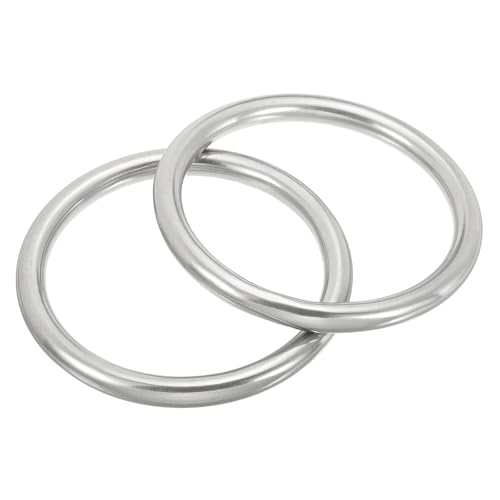 Anneaux ronds soudés en acier inoxydable 316 de 10x90mm pour ceinture et artisanat