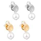 FIXOSHEE Accesorios para Pendientes 2 Pares de Cierres Cierre de Seguridad Soporte Metálico en Silicona y Cobre para Pendientes Pesados Ideales y Uso Versátil en Orejas Caídas