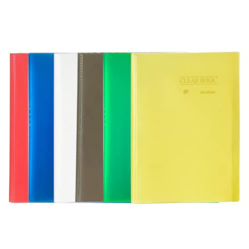 Pasta Catálogo 40 sacos - A4- Polipropileno - Transparente - Clear Book VERMELHO