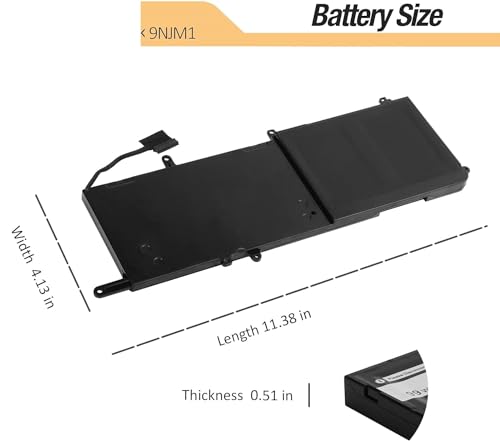 Wefly 9NJM1 Laptop Battery Compatible for Dell Alienware 17 R4 R5 15 R3 R4 P31E P69F MG2YH 0MG2YH 01D82 0546FF 44T2R HF250 0HF250 P31E001 P31E002... - Image 6