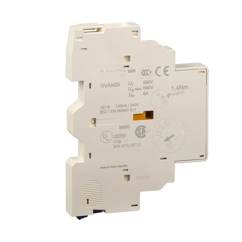 Contactos auxiliares del disyuntor GVAE11 con sistema protector de motor 1 NO y 1 NC