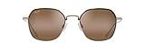 Maui Jim Men's and Women's Moon Doggy Polarized Fashion Sunglasses, Gold/HCL® Bronze, Medium