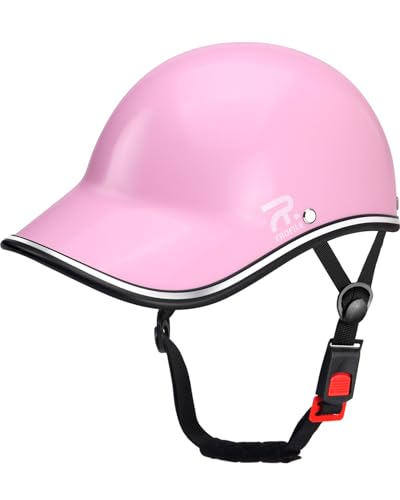 Image of Adult Baseball Cap Helmet - Urban Style for Golf, Low Profile Urban Commute PU Retro Leather Hat for Men & Women