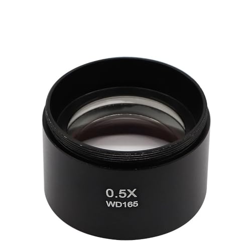WD165 WD30 0.5X 1.0X 0.7X 2.0X Auxiliary Industrial Video Microscope Objective Lens Microscope Accessories Barlow Lens(WD 0.5X)