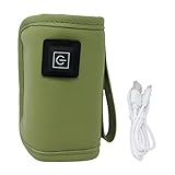 mitas 哺乳瓶ウォーマー USB式 3段階温度設定 ミルク保温カバー 速暖 過熱防止 ストラップ付 外出 授乳サポート モバイルバッテリー対応 ベビーカーOK TN-BTLW-KHK（カーキ）