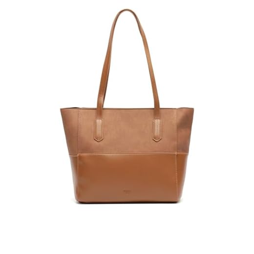 MISAKO Muna bolso shopper mediano - Bolso de mujer de moda - Bolsos casual s diario y fiesta Muna Camel 28 X 40 X 14 cm