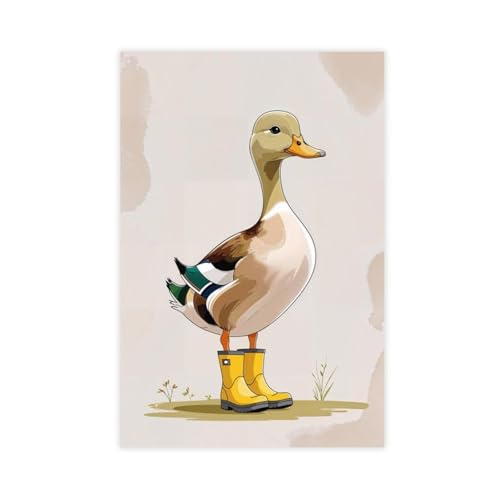 Poster sur toile The Duck Who Wore Shoes pour habiller un mur vide bureau
