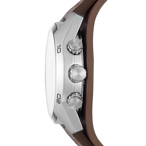 Image of Fossil Men's Watch, Coachman Quartz Stainless Steel and Chronograph Leather Watch for Men