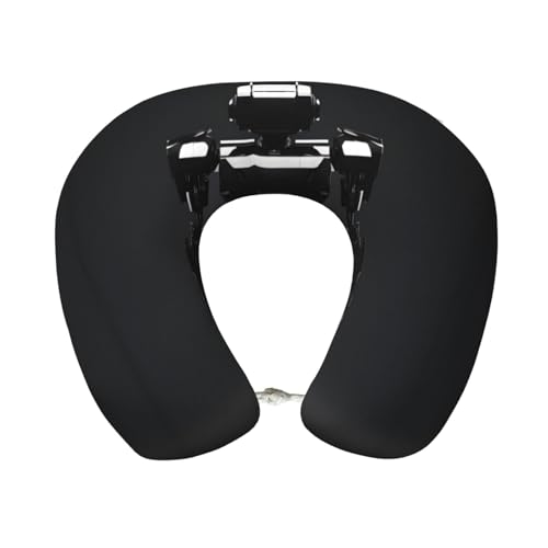 Almohada de viaje de espuma viscoelástica negra miniatura 1