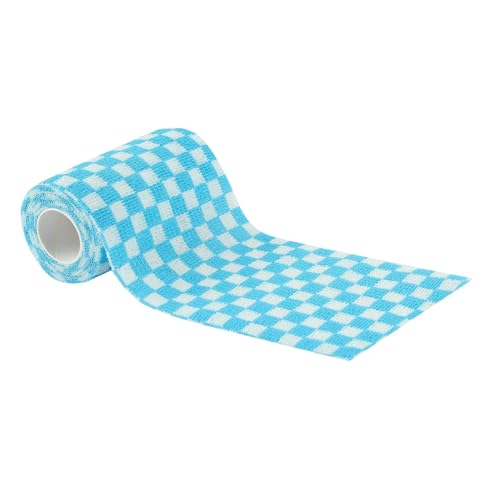 Image of A-Tape Breathable Self Adhesive Cohesive Bandage for Humans & Pets (Dogs, Cats, Birds) -Sports, Wrap, Athletic, Non Woven First Aid Medical, Wrist, Swelling (10 cm X 4.5 mtr) (Pack Of 2, Blue Check)