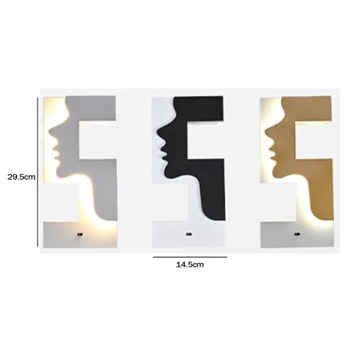 Aplique de pared moderno LED regulable en color oro con sensor 6