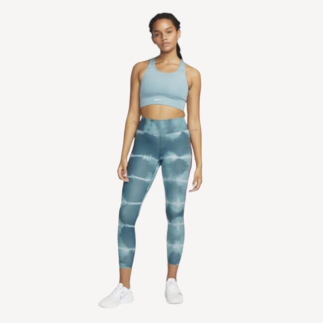 Miniatura 5 de Nike Leggings de tiro medio 78 One Luxe para mujer (XXL, verde cenizanaranja intensotransparente), Verde cenizanaranja intensotransparente, XXL