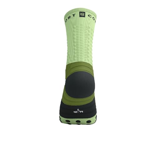 Meia de Compressão para trilha - Ultra Trail Socks V2.0 - Verde/Preta (T2)