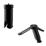 Bojueshaw Mini Desktop Tripod Stand,1/4" Threaded,Portable Tabletop Camera Mount,Tripod Base for Small Digital Devices and Action Cameras(Black)