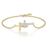 Double croix symbolique : Ce bracelet croix présente deux éléments en forme de croix qui symbolisent la foi, l'espoir et une signification personnelle. Un bijou discret qui peut être porté seul ou en combinaison avec d'autres accessoires.