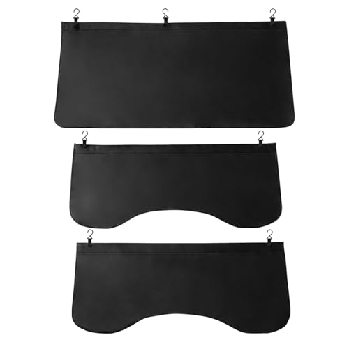 3Pcs Set Car Protective Fender Covers Automotive Magnetic Protective Mat for Repair PU Leather Fender Cover Work Mat, Scratching Prevention Mat Pad with Hooks (Size L)