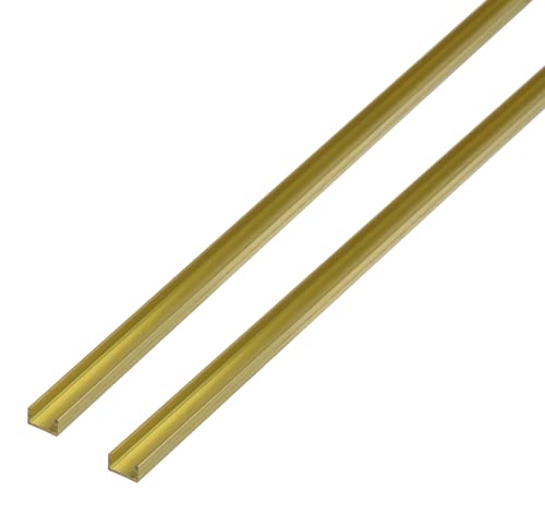 Alberts - Alberts 497675 Lot de 2 profilés en U en laiton 1000 x 6 x 6 mm