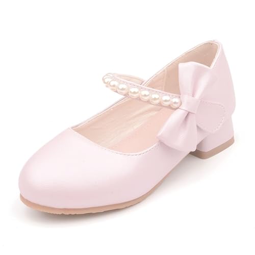 TangDao Girls Dress Shoes Mary Jane Shoes Princess Bowknot Shoes Wedding Party Dance Heels Flats for Little/Big Kids