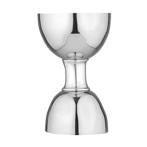 Image of Anything & Everything Stainless Steel Premium Peg Pourer Jigger Cup, Alcohol Whisky Wine Cocktail Shot Glass Perfect for Home Bar Double Side Tool (Silver)