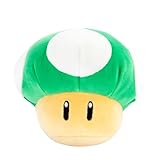 Club Mocchi Mocchi- Super Mario Plush - 1Up Mushroom Plushie - Squishy Mario Toys and Cute Stuffed Animals - Gaming Room Decor - Video Game Collectibles - 6 Inch