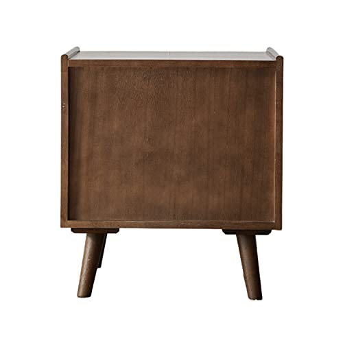 Espsent Modern 2-Drawer Nightstand Bedside Table Solid Wood Sofa Side End Table Bedroom Night Stand With Legs #TOP1